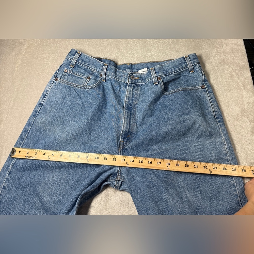 Vintage Levi’s Men’s Relaxed Straight Leg 100% Cotton Zip Fly Blue Jeans 40x30 - Picture 10 of 16